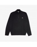 Lacoste men's knitted blouse with 1/2 zipper at the neckline Black