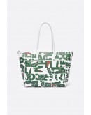 Lacoste women's shoulder bag with all-over logo print Cypress