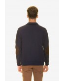 The Bostonians men's knitted blouse with zipper 1/2 Dark Blue