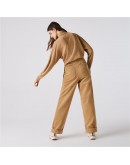 Lacoste women's knitted blouse with camel turtleneck