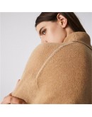Lacoste women's knitted blouse with camel turtleneck