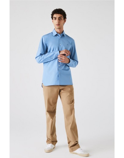 Lacoste Poplin Poplar Shirt Regular Fit Light Blue