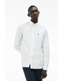 Lacoste men's shirt monochrome with pocket with logo White
