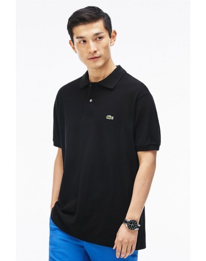 Lacoste men's polo shirt with embroidered logo Black
