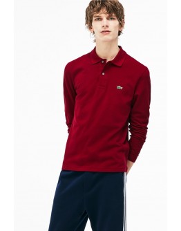 Lacoste men's polo blouse with long sleeves Bordeaux