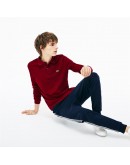 Lacoste men's polo blouse with long sleeves Bordeaux