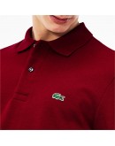 Lacoste men's polo blouse with long sleeves Bordeaux