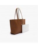 Lacoste women's shoulder bag with two shoulder straps and Shinny nickel logo