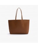 Lacoste women's shoulder bag with two shoulder straps and Shinny nickel logo