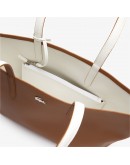 Lacoste women's shoulder bag with two shoulder straps and Shinny nickel logo