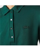 Lacoste women's polo blouse "Stretch Piqué" Slim Fit Dark Green