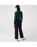 Lacoste women's polo blouse "Stretch Piqué" Slim Fit Dark Green