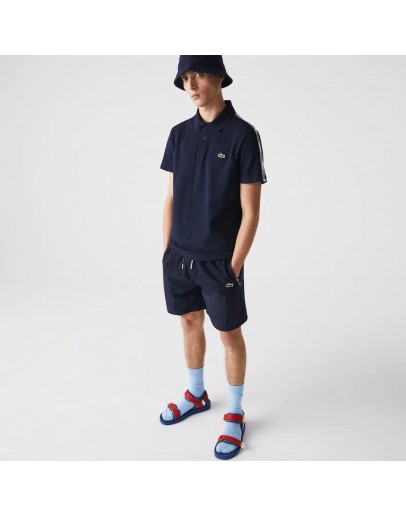 Men's Lacoste Regular Fit Branded Bands Stretch Cotton Polo Shirt