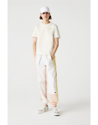 Lacoste women's T-shirt with embroidered Loose Fit logo White
