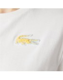 Lacoste women's T-shirt with embroidered Loose Fit logo White