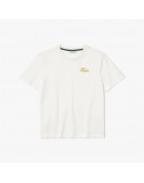 Lacoste women's T-shirt with embroidered Loose Fit logo White