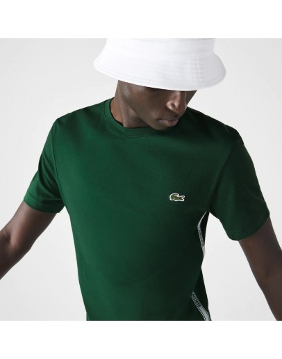 Lacoste men's T-shirt monochrome with embroidered logo Regular Fit Green